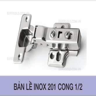 Bản lề inox 201 cong 1/2  Eurogold Bản lề inox 201 cong 1/2  Eurogold