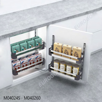 Hệ giá kho 2 tầng inox hộp cánh mở Eurogold Hệ giá kho 2 tầng inox hộp cánh mở Eurogold