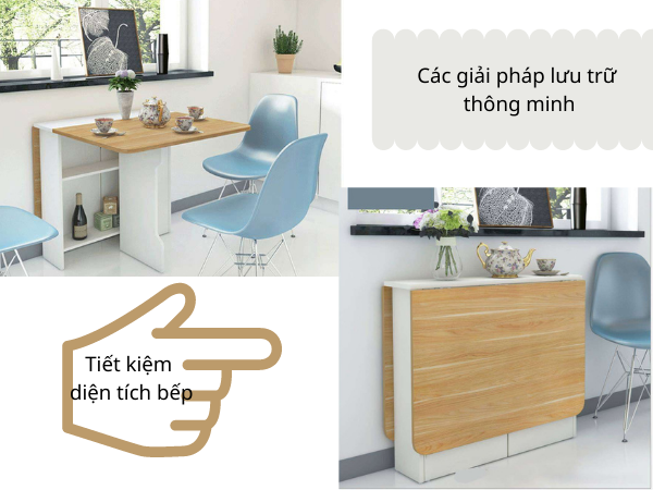 Giải pháp lưu trữ tiết kiệm diện tích cho nhà bếp nhỏ