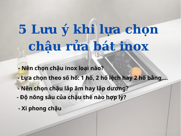 5 lưu ý khi lựa chọn chậu rửa bát inox chuẩn xịn