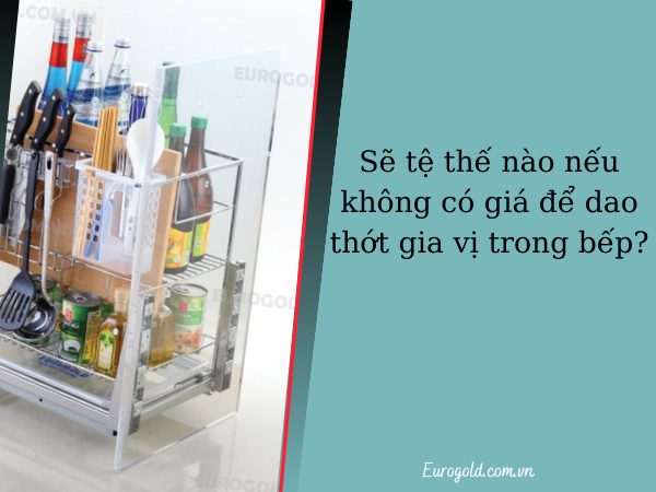 Sẽ tệ thế nào nếu không có giá để dao thớt gia vị trong tủ bếp?