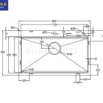 Chậu rửa bát chống xước EUC18050EA