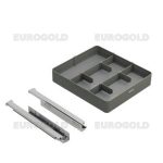 Giá gia vị chai lọ 3 tầng nhôm anode cao cấp premium EMG4540
