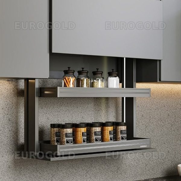 Giá gia vị nâng hạ điện nâng cánh