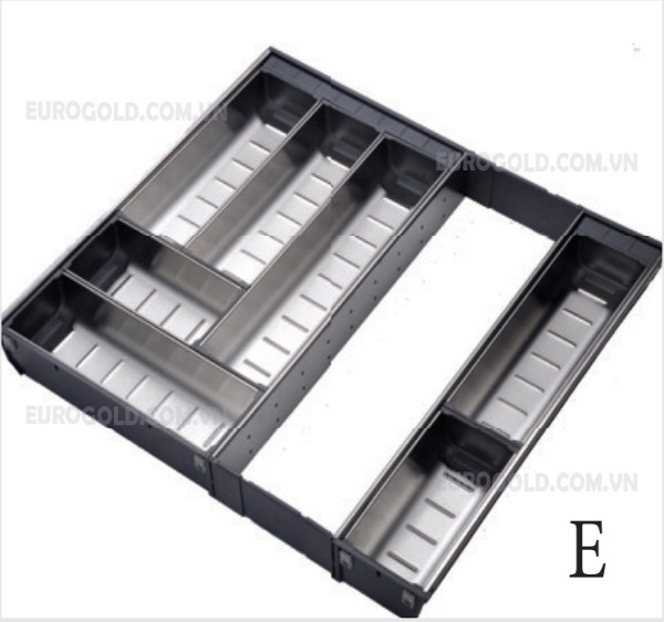 Khay chia thìa nĩa inox 304 ETC645A Khay chia thìa nĩa inox 304 Eurogold