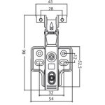 Bản lề kính 304 cong 1/2 EWG102