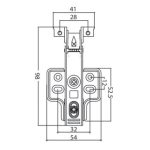 Bản lề kính 304 thẳng EWG101