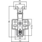Bản lề kính cong 3/4 EWG103