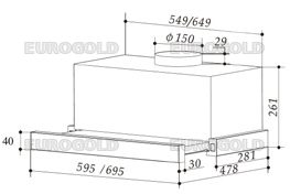 Thông số kỹ thuật Hút mùi kéo rút EHM1270DW