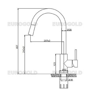 Thông số kỹ thuật Vòi rửa bát EVF112MR
