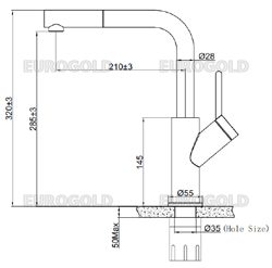 Thông số kỹ thuật Vòi rửa bát EVF120BR
