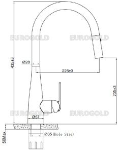 Thông số kỹ thuật Vòi rửa bát EVF219DR