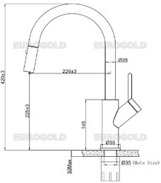 Thông số kỹ thuật Vòi rửa bát EVF333DR